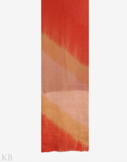 Rusty Brown Dip Dye Cashmere Pashmina Scarf - Kashmir Box