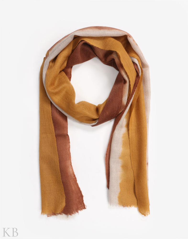 Three Tones Dip Dye Cashmere Pashmina Scarf - Kashmir Box