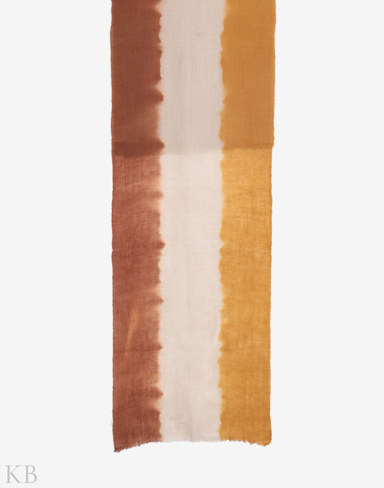 Three Tones Dip Dye Cashmere Pashmina Scarf - Kashmir Box