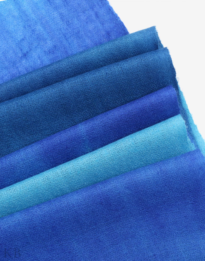 Winter Blues Dip Dye Cashmere Pashmina Scarf - Kashmir Box