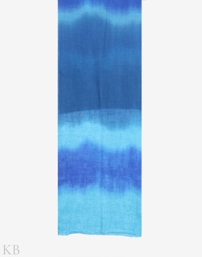 Winter Blues Dip Dye Cashmere Pashmina Scarf - Kashmir Box