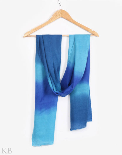 Winter Blues Dip Dye Cashmere Pashmina Scarf - Kashmir Box