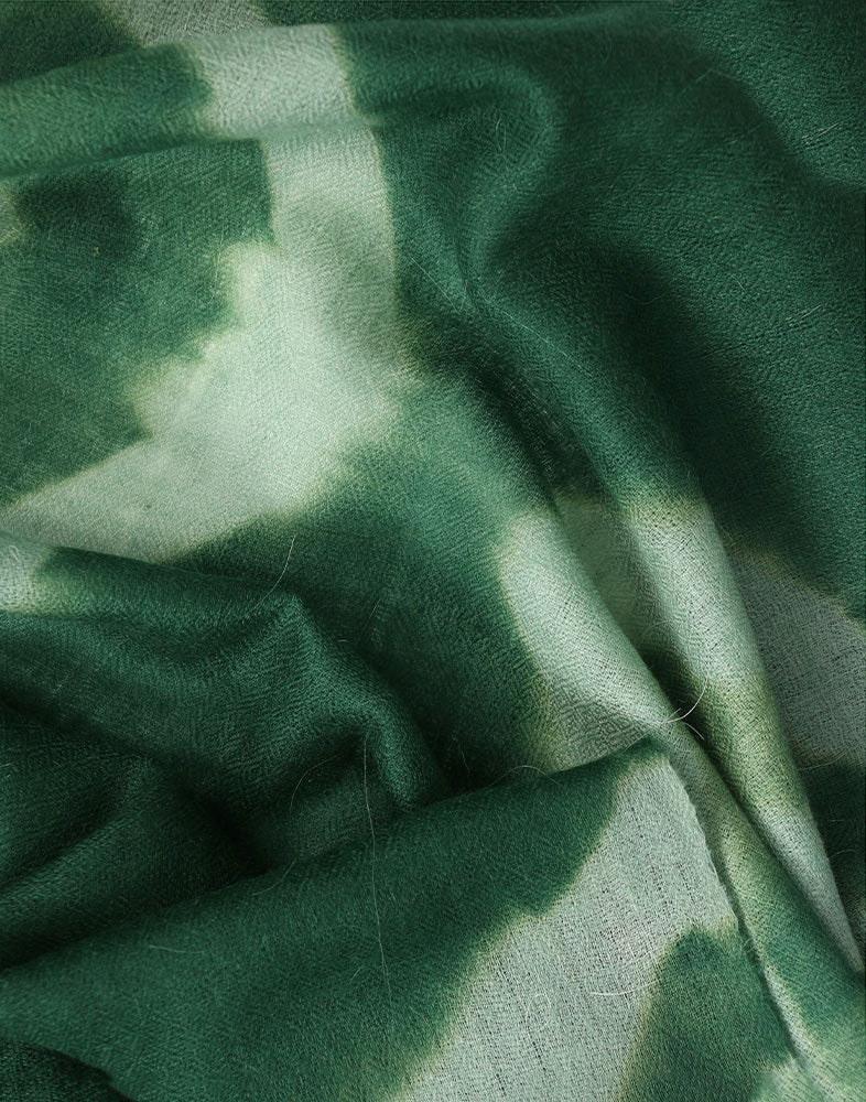 Hues Of Green Dip Dye Cashmere Pashmina Scarf - Kashmir Box