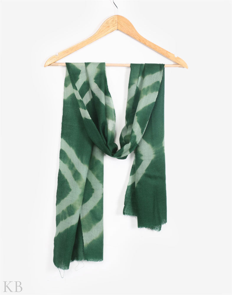 Hues Of Green Dip Dye Cashmere Pashmina Scarf - Kashmir Box