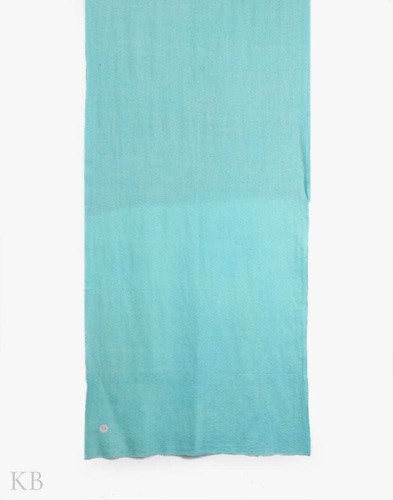 GI Certified Seafoam Solid Cashmere Pashmina Stole - Kashmir Box