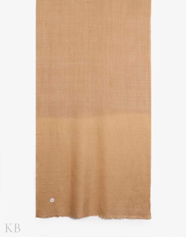 GI Certified Tanned Solid Cashmere Pashmina Stole - Kashmir Box