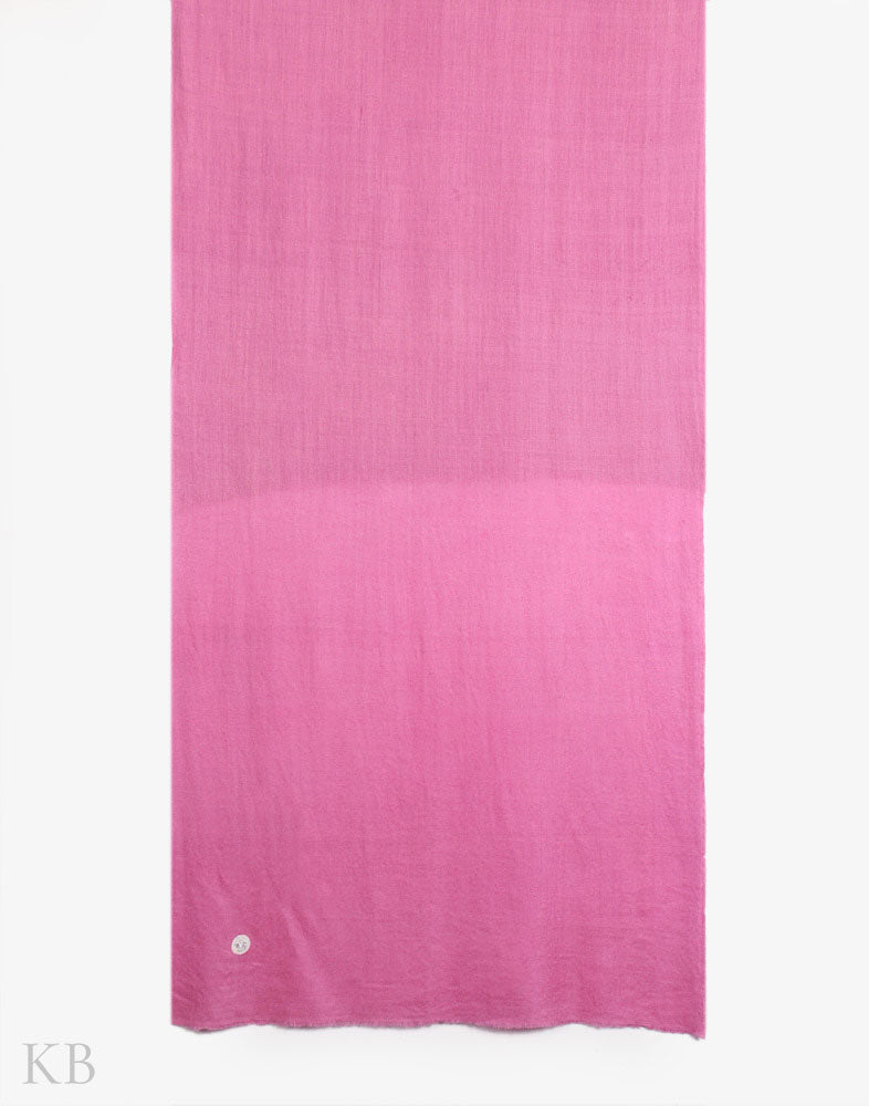 GI Certified Pink Solid Cashmere Pashmina Stole - Kashmir Box