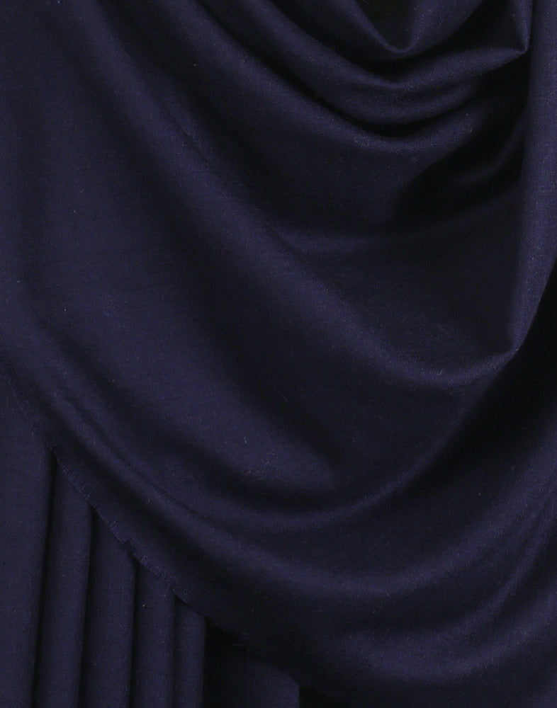 GI Certified Navy Blue Cashmere Pashmina Shawl - Kashmir Box