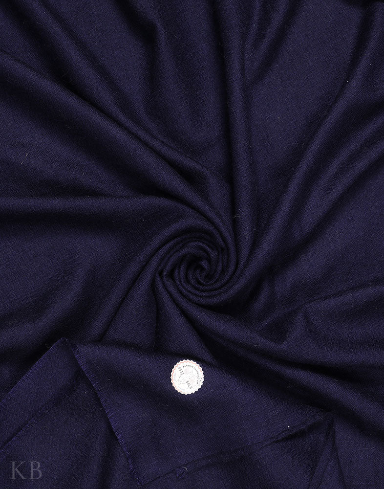 GI Certified Navy Blue Cashmere Pashmina Shawl - Kashmir Box