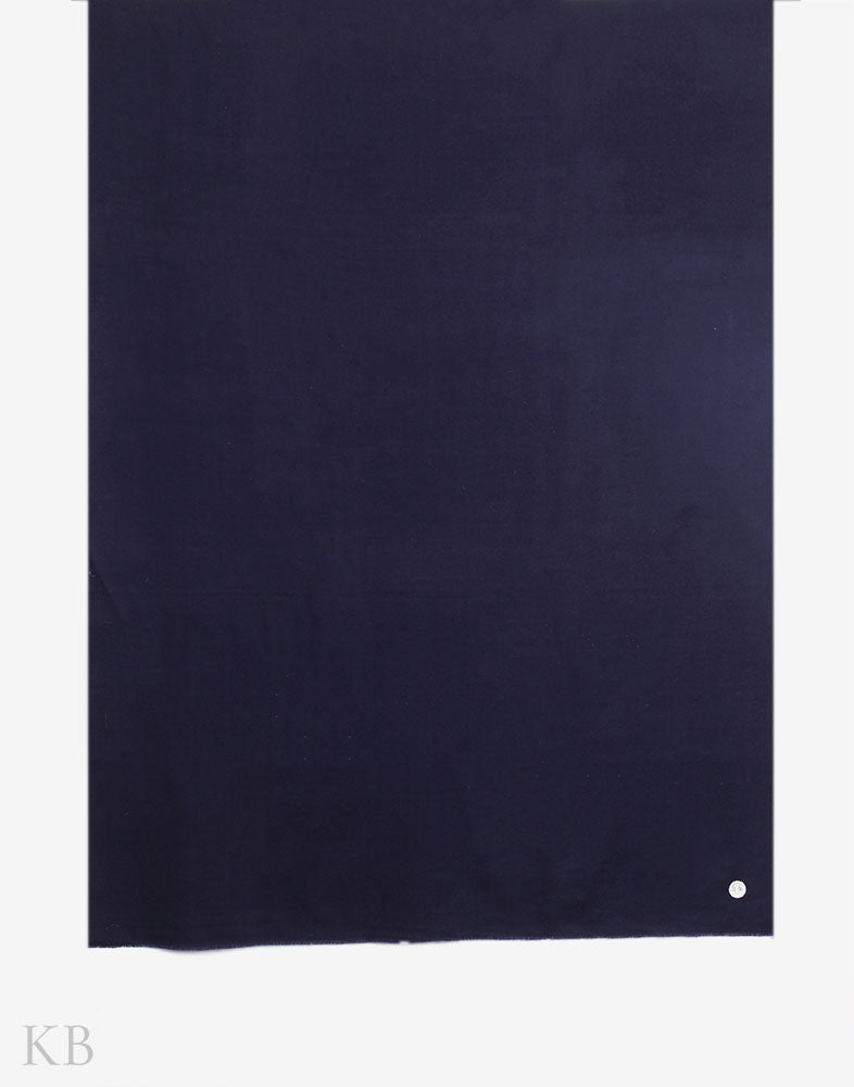 GI Certified Navy Blue Cashmere Pashmina Shawl - Kashmir Box