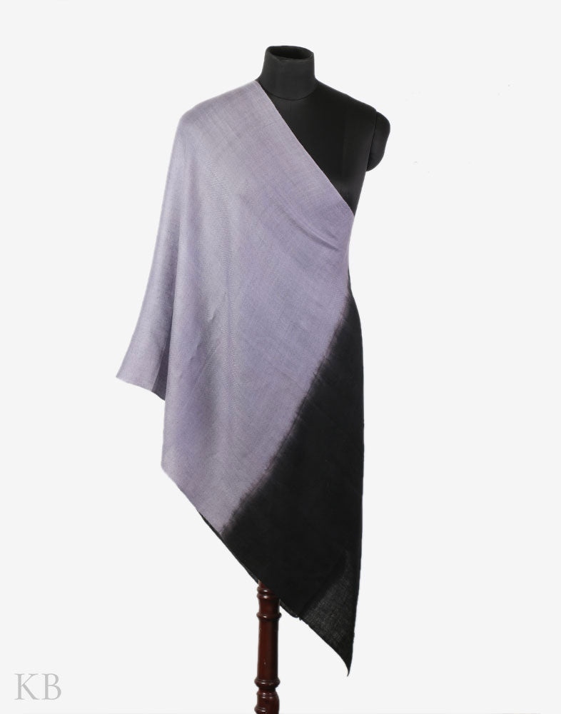 Mushk Black Dip Dye Cashmere Pashmina Stole - Kashmir Box