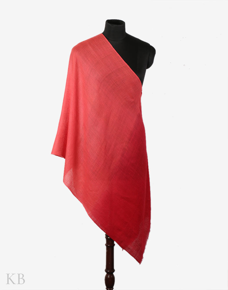 Rose Toned Dip Dye Cashmere Pashmina Stole - Kashmir Box