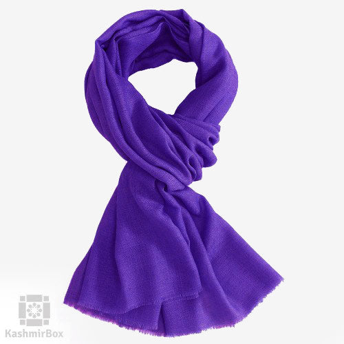 Purple  Woolen Shawl - KashmirBox.com