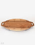 Walnut Wood Leafy Handmade Tray - Kashmir Box