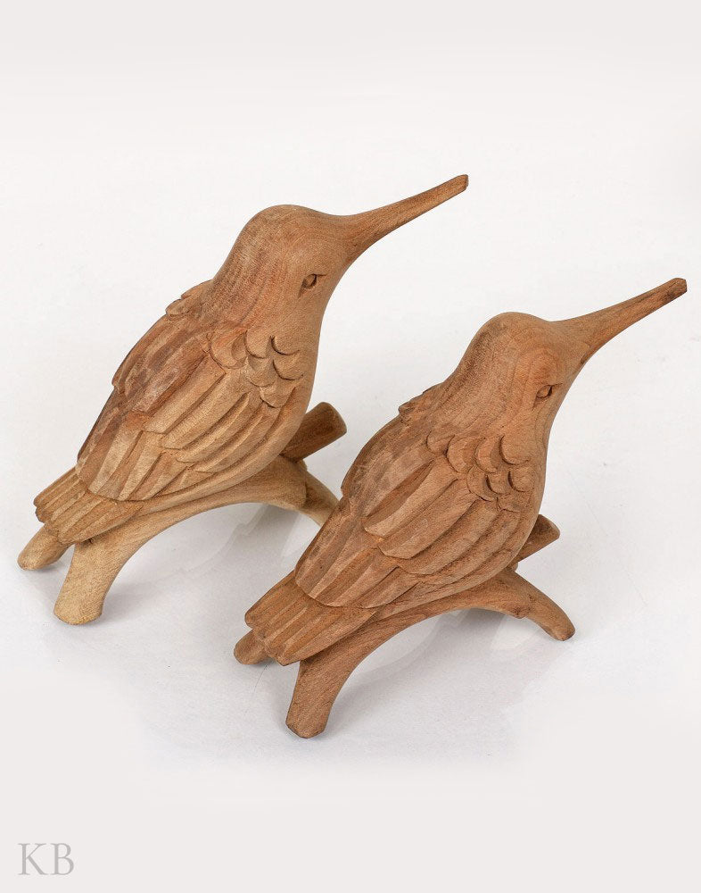 Hand Engraved Walnut Wood Birds - Kashmir Box