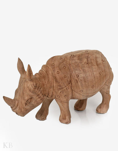 Walnut Wood Carved Hippopotamus - Kashmir Box