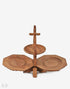 Walnut Wood Carved Tree of Life Cake Stand - Kashmir Box