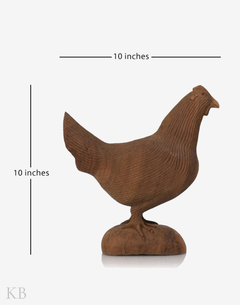 Walnut Wood Handcrafted Hen - Kashmir Box