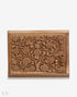 Dense Flowered Vine Walnut Wood Carved Wall Plate - Kashmir Box