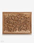 Mystic Flower Engraved Walnut Wood Wall Plate - Kashmir Box