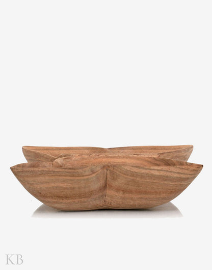 Walnut Wood Handmade Butterfly Bowl - Kashmir Box