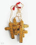 Yellow Floret Paper Mache Latin Cross (Set of 4) - Kashmir Box