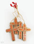 Orange Floret Paper Mache Latin Cross (Set of 4) - Kashmir Box