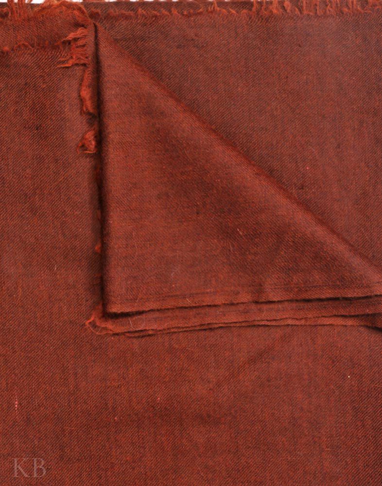 Pecan Brown Plain Cashmere Pashmina Shawl - Kashmir Box