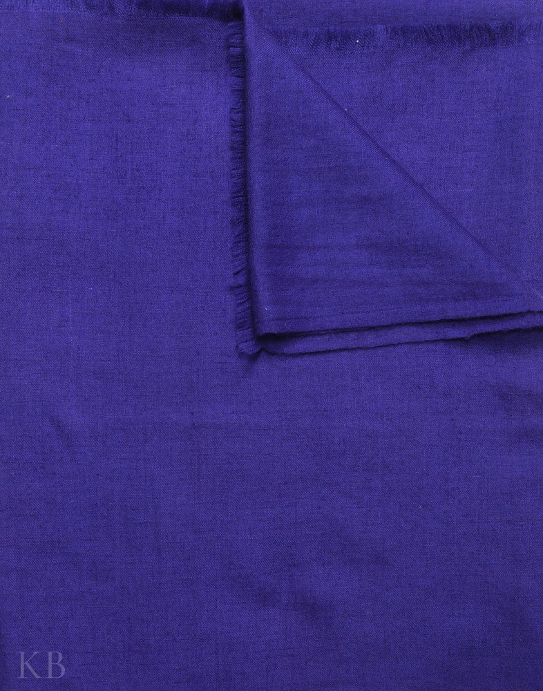 Berry Blue Plain Cashmere Pashmina Shawl - Kashmir Box