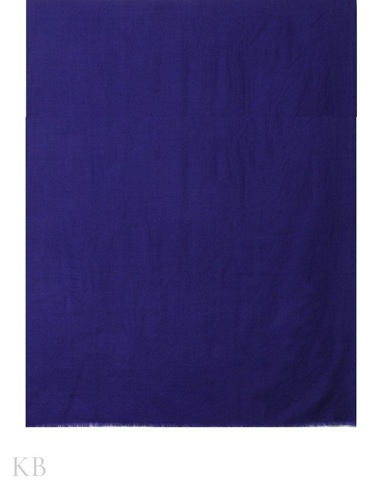 Berry Blue Plain Cashmere Pashmina Shawl - Kashmir Box