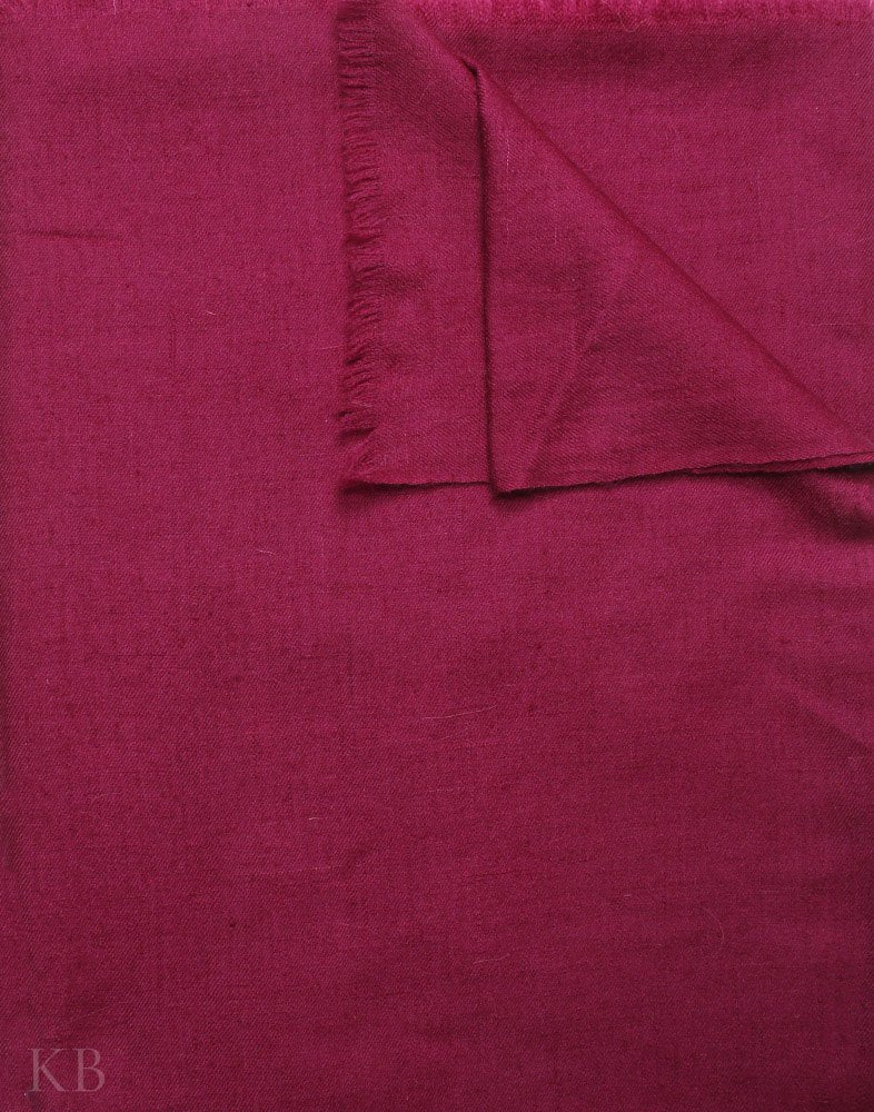 Sangria Purple Plain Cashmere Pashmina Shawl - Kashmir Box