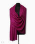 Magenta Plain Cashmere Pashmina Shawl - Kashmir Box