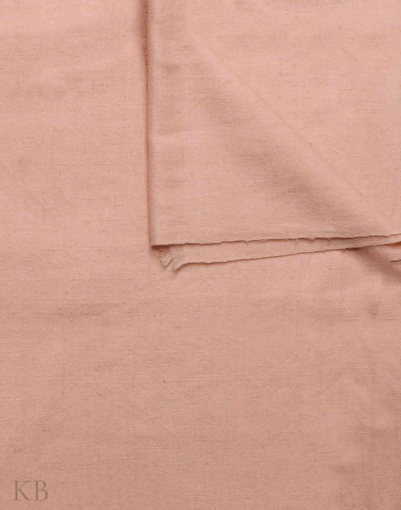 Mute Peach Solid Cashmere Pashmina Shawl - Kashmir Box